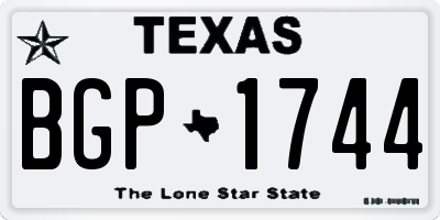 TX license plate BGP1744