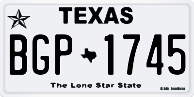 TX license plate BGP1745