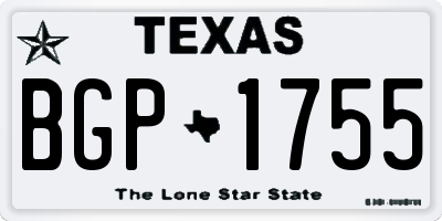 TX license plate BGP1755