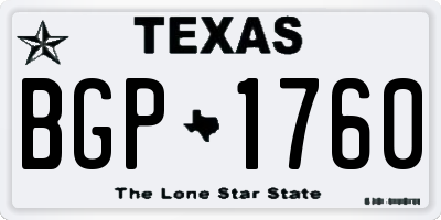 TX license plate BGP1760