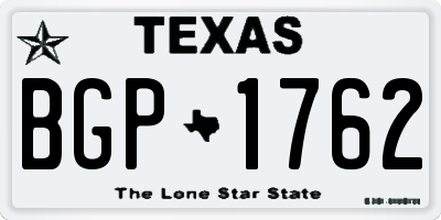 TX license plate BGP1762