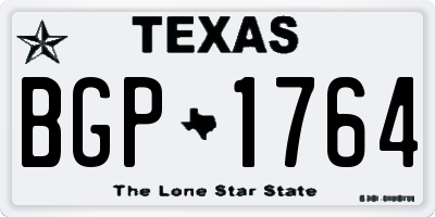 TX license plate BGP1764