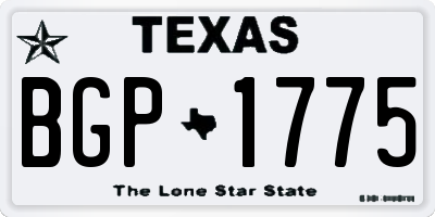 TX license plate BGP1775