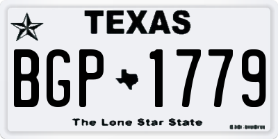 TX license plate BGP1779