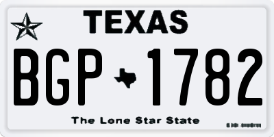 TX license plate BGP1782