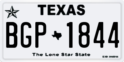 TX license plate BGP1844