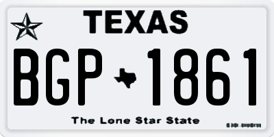TX license plate BGP1861