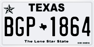TX license plate BGP1864