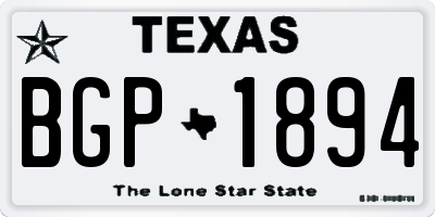 TX license plate BGP1894
