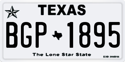 TX license plate BGP1895