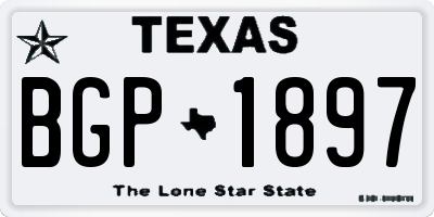 TX license plate BGP1897