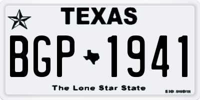 TX license plate BGP1941