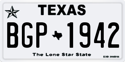 TX license plate BGP1942