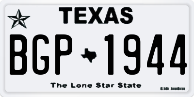TX license plate BGP1944