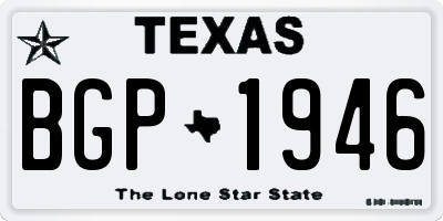 TX license plate BGP1946