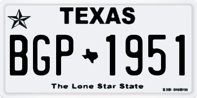 TX license plate BGP1951