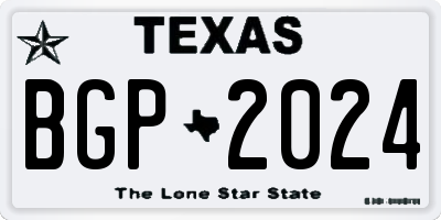 TX license plate BGP2024