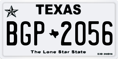 TX license plate BGP2056