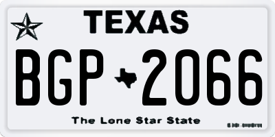 TX license plate BGP2066