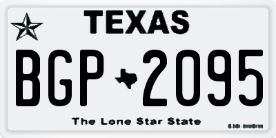 TX license plate BGP2095