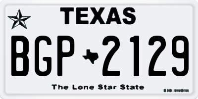 TX license plate BGP2129