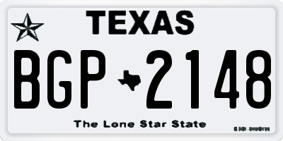 TX license plate BGP2148