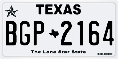 TX license plate BGP2164
