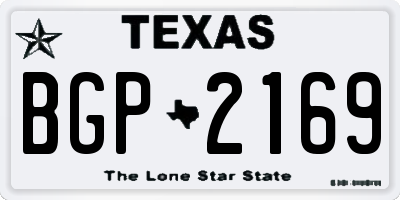 TX license plate BGP2169