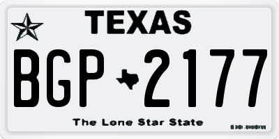 TX license plate BGP2177