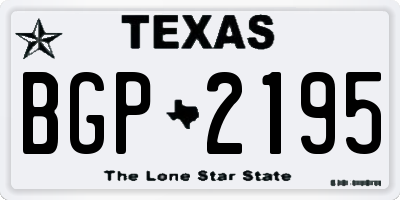 TX license plate BGP2195