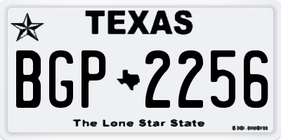 TX license plate BGP2256