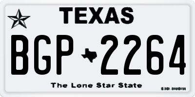TX license plate BGP2264
