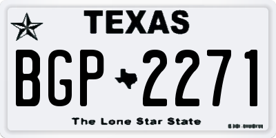 TX license plate BGP2271