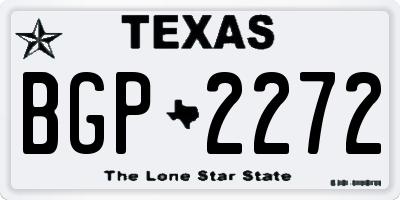 TX license plate BGP2272
