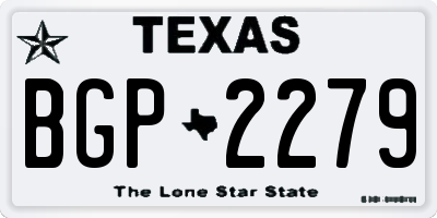 TX license plate BGP2279