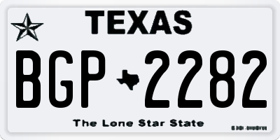 TX license plate BGP2282