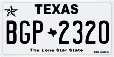 TX license plate BGP2320