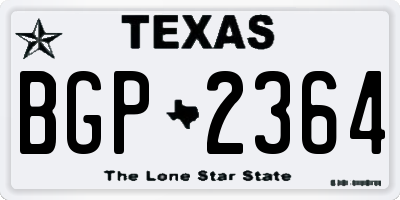 TX license plate BGP2364