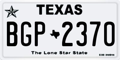 TX license plate BGP2370