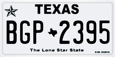 TX license plate BGP2395