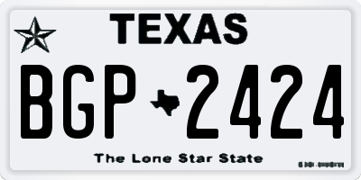 TX license plate BGP2424