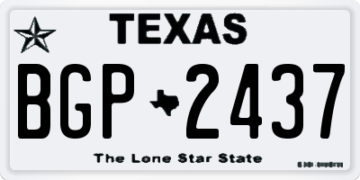 TX license plate BGP2437