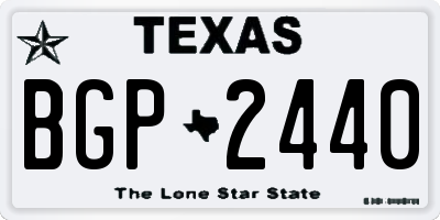 TX license plate BGP2440
