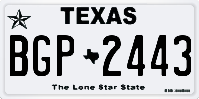 TX license plate BGP2443
