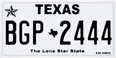 TX license plate BGP2444