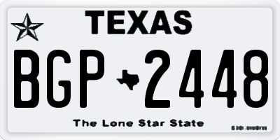TX license plate BGP2448
