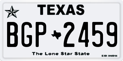 TX license plate BGP2459