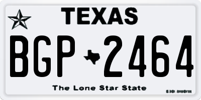 TX license plate BGP2464