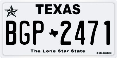 TX license plate BGP2471