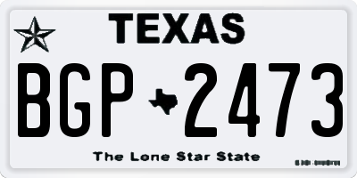 TX license plate BGP2473